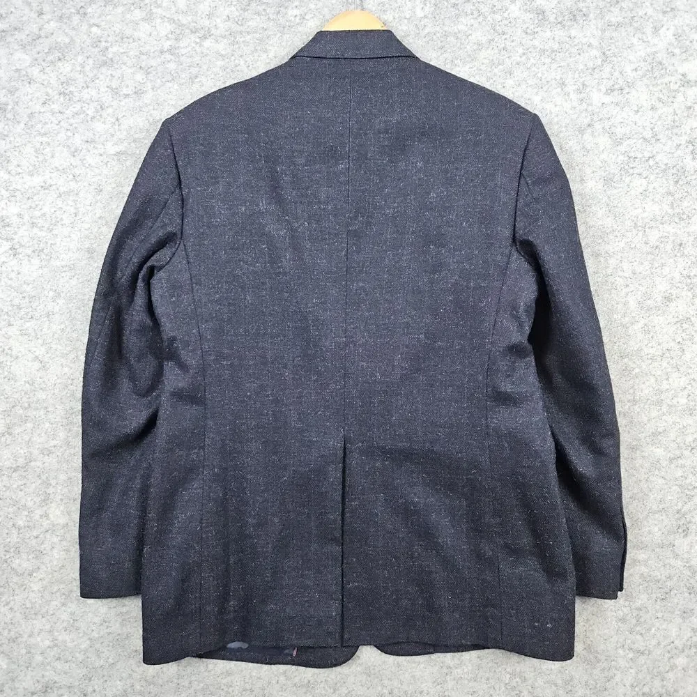 Gino Cappeli Designer Collection Men's Blazer‎ Size R42 Navy Blue Scratchy Wool